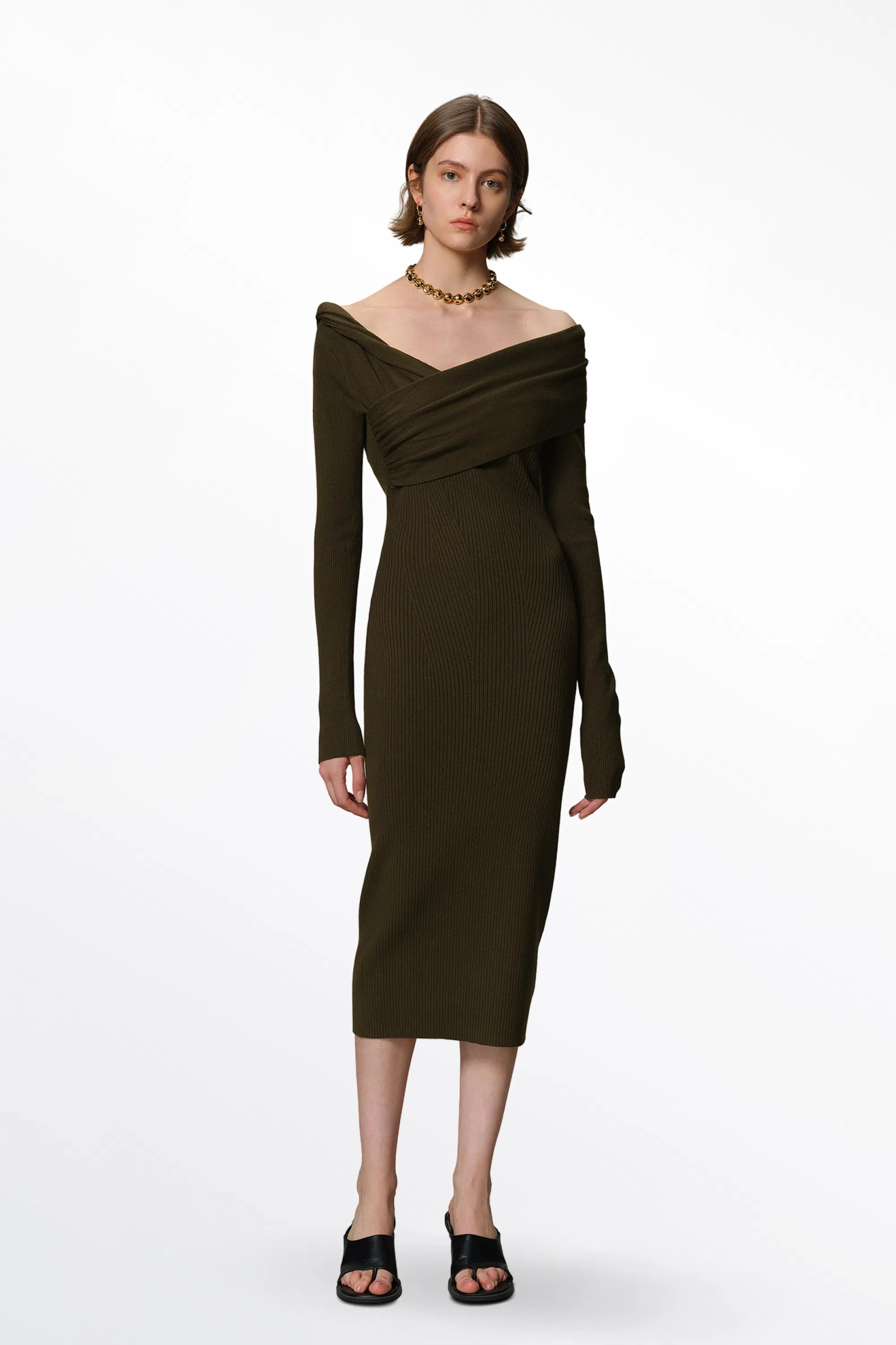 Veronica Fitted Dress in Anti-Pilling Knit