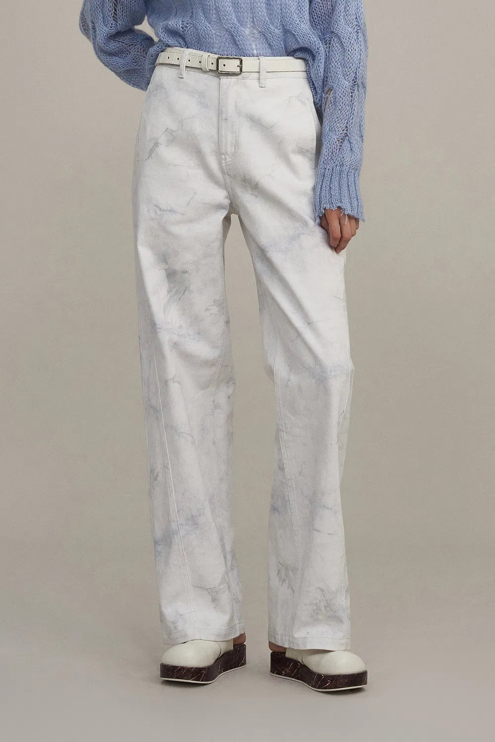 Amy Loose Straight Leg Jeans in Cotton Denim