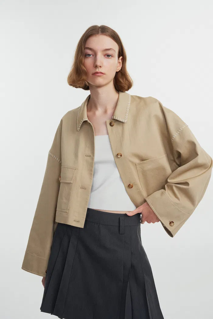 Louise Handcrafted Jacket in Cotton Blend