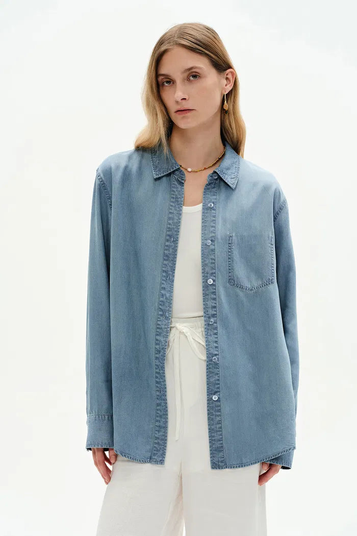 Willo Sky Blue Shirt in Tencel Denim