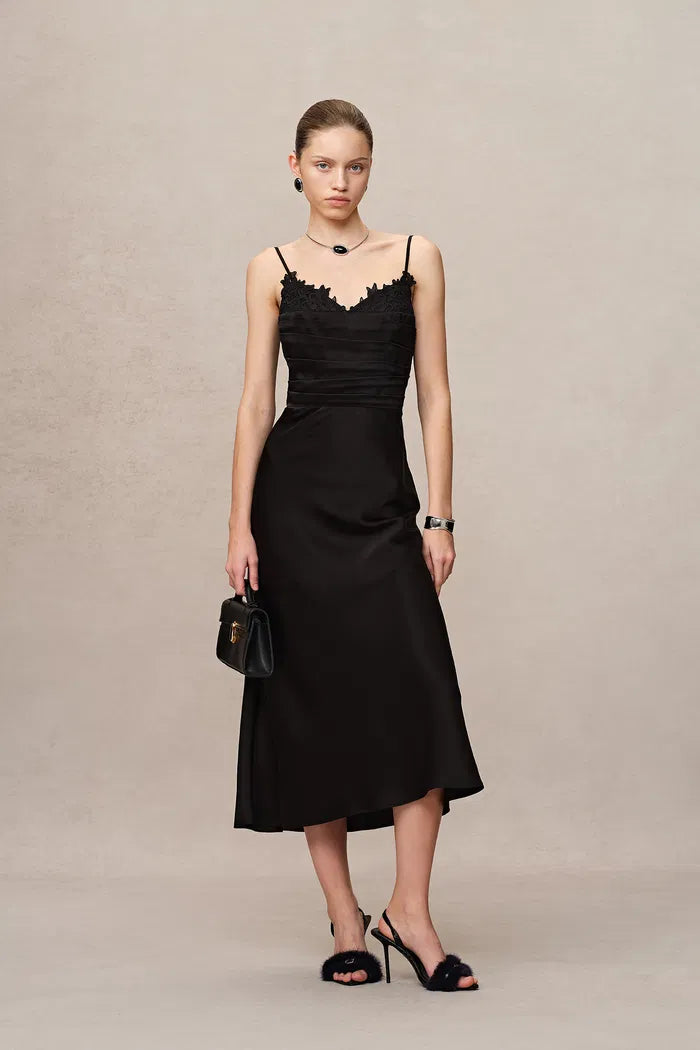 Rosa Lace Panel Slip Dress in Premium Japanese Soalon™