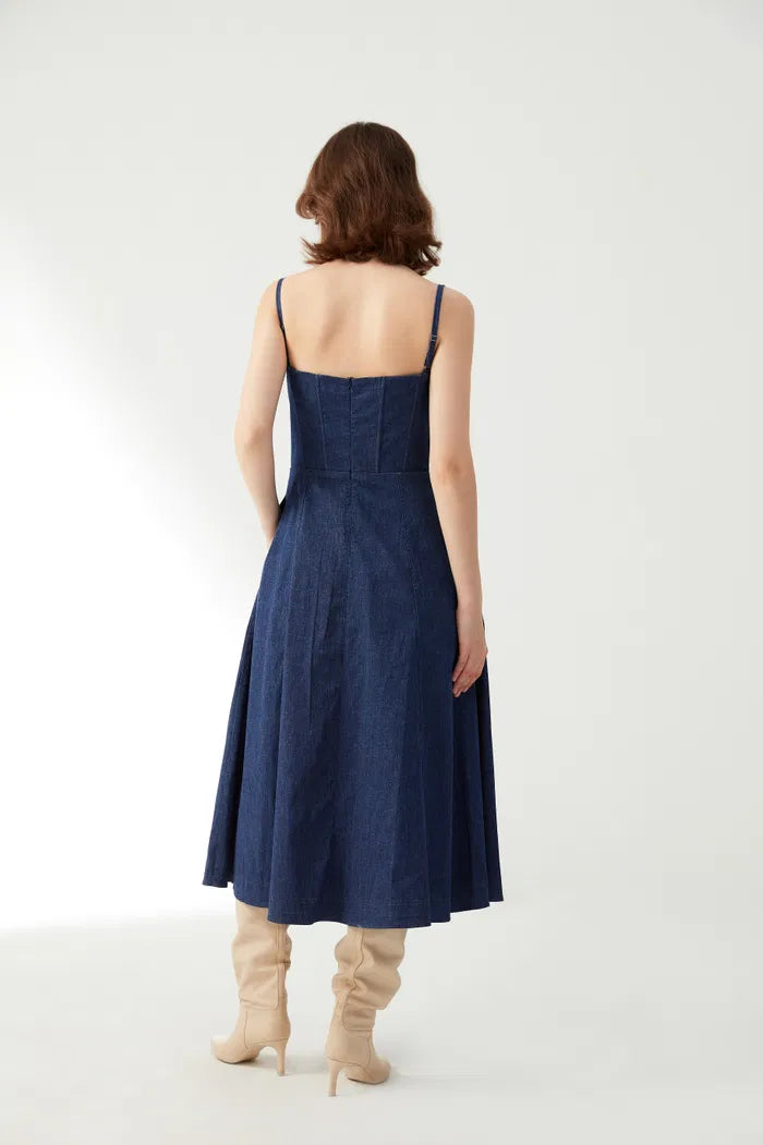 Marilyn Dress in Cotton Denim