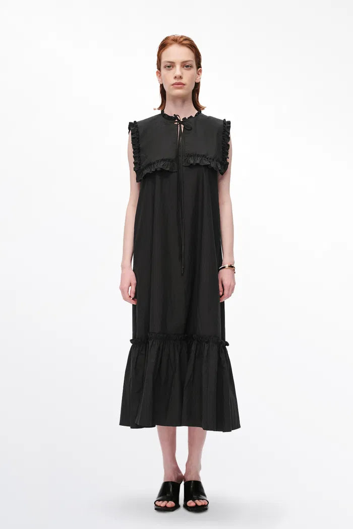 Corrine Detachable Collar Dress in Cotton