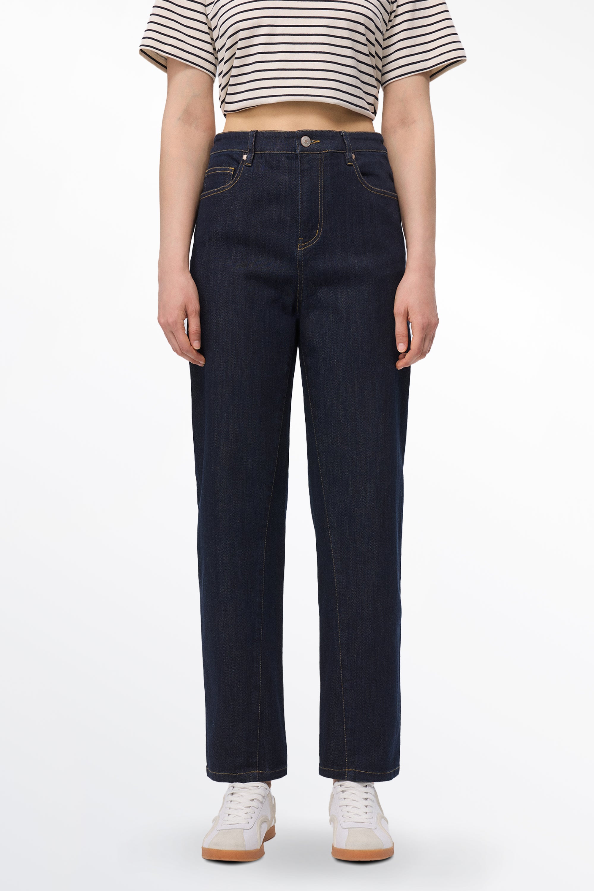 Jessica Vintage Tapered Jeans in Cotton Denim
