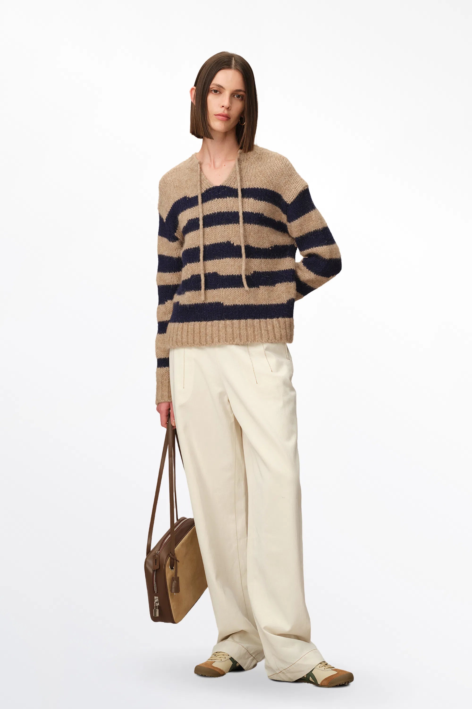 Ray Striped Sweater in Alpaca-Wool Blend Knit