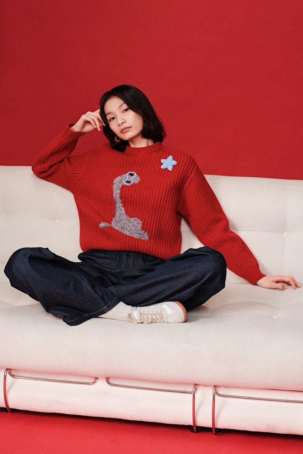 Star Lover Zodiac Knit Sweater in Chunky Merino Wool Knit