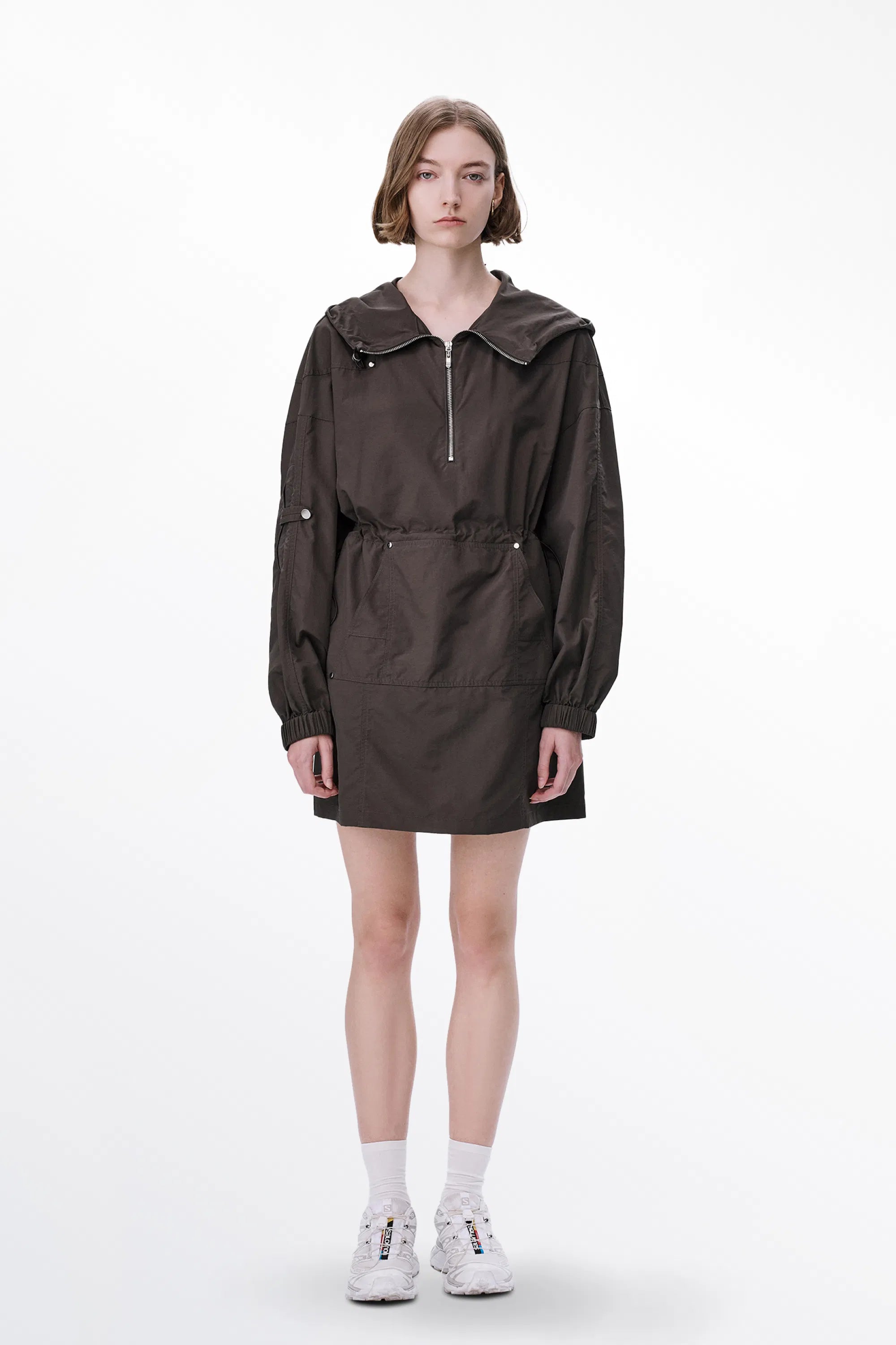 Saza Windbreaker Short Dress