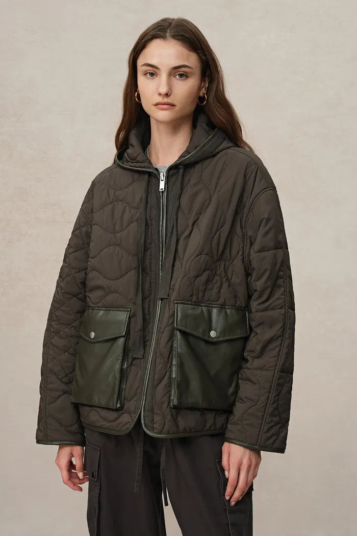 Michelle Water-Repellent Quilted Puffer Jacket in Lighweight High Density Fabric