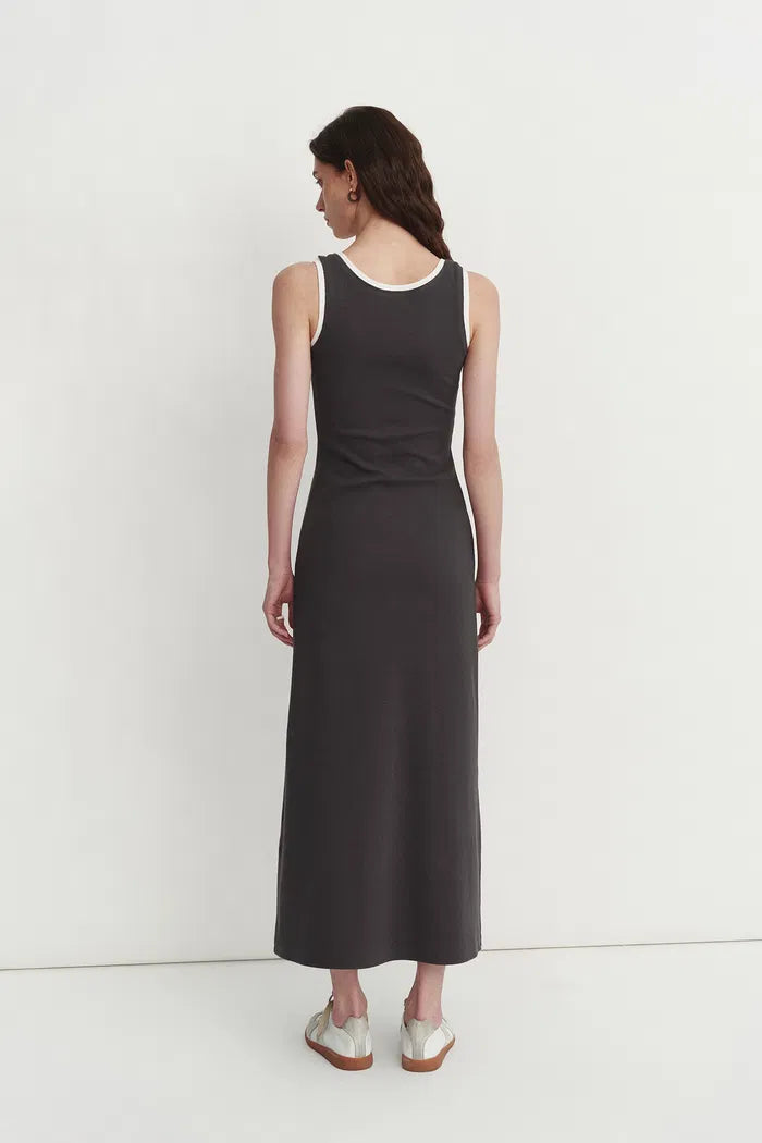 Rhea Layered Dress in Ribbed Cotton Knit