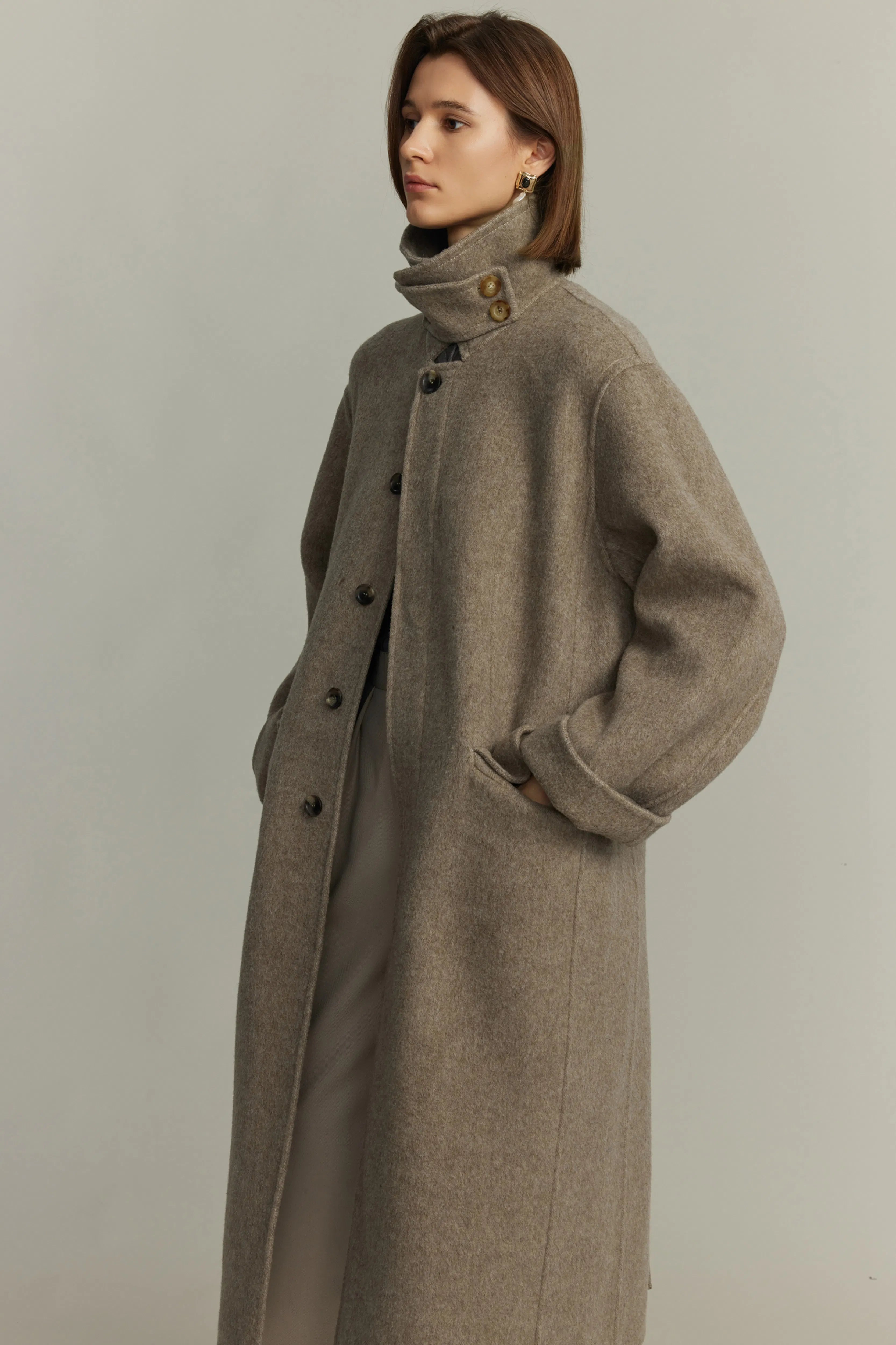 Ester Coat in Merino-Alxa Camel Down Blend