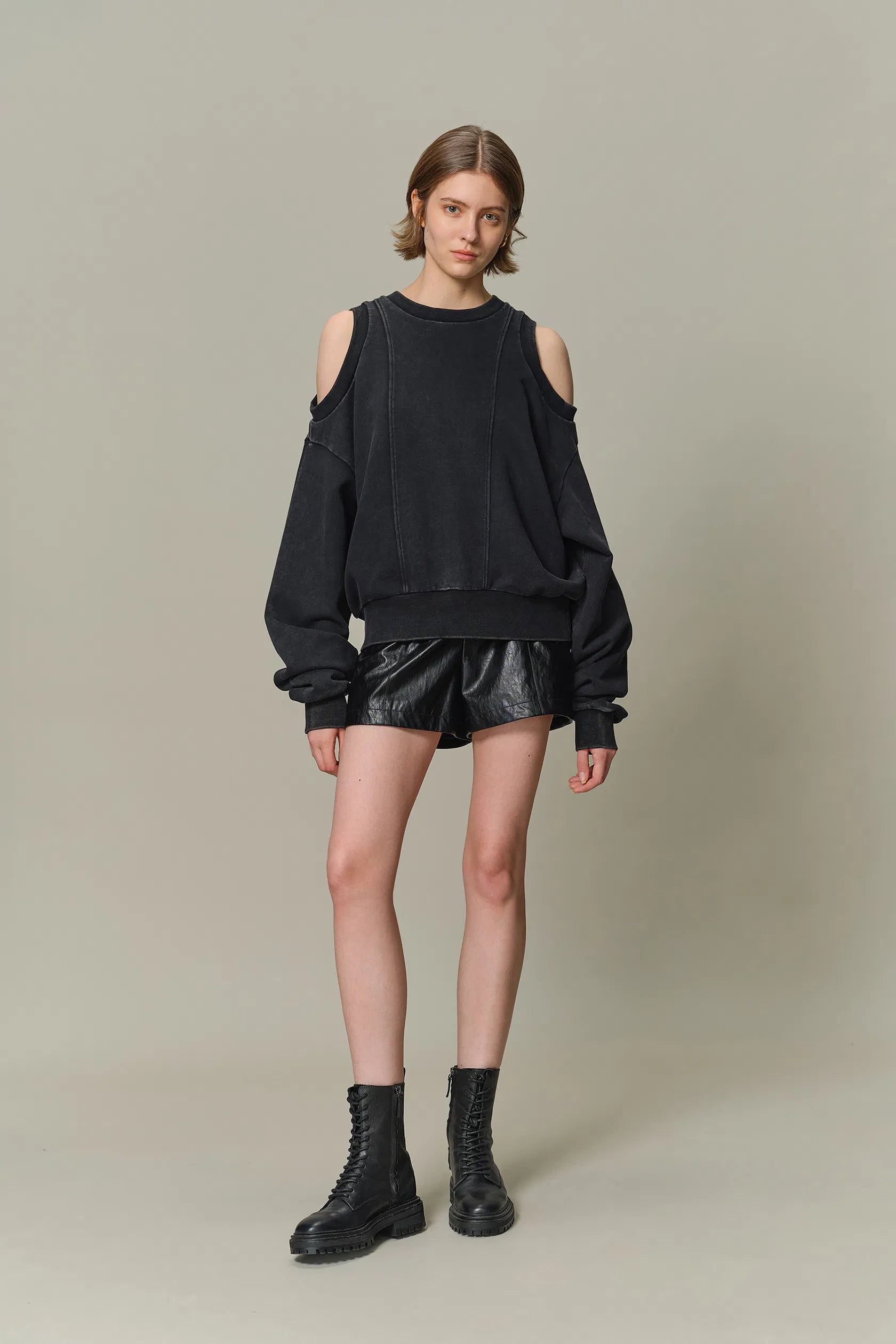 Bailey Off Shoulder Washed Sweatshirt