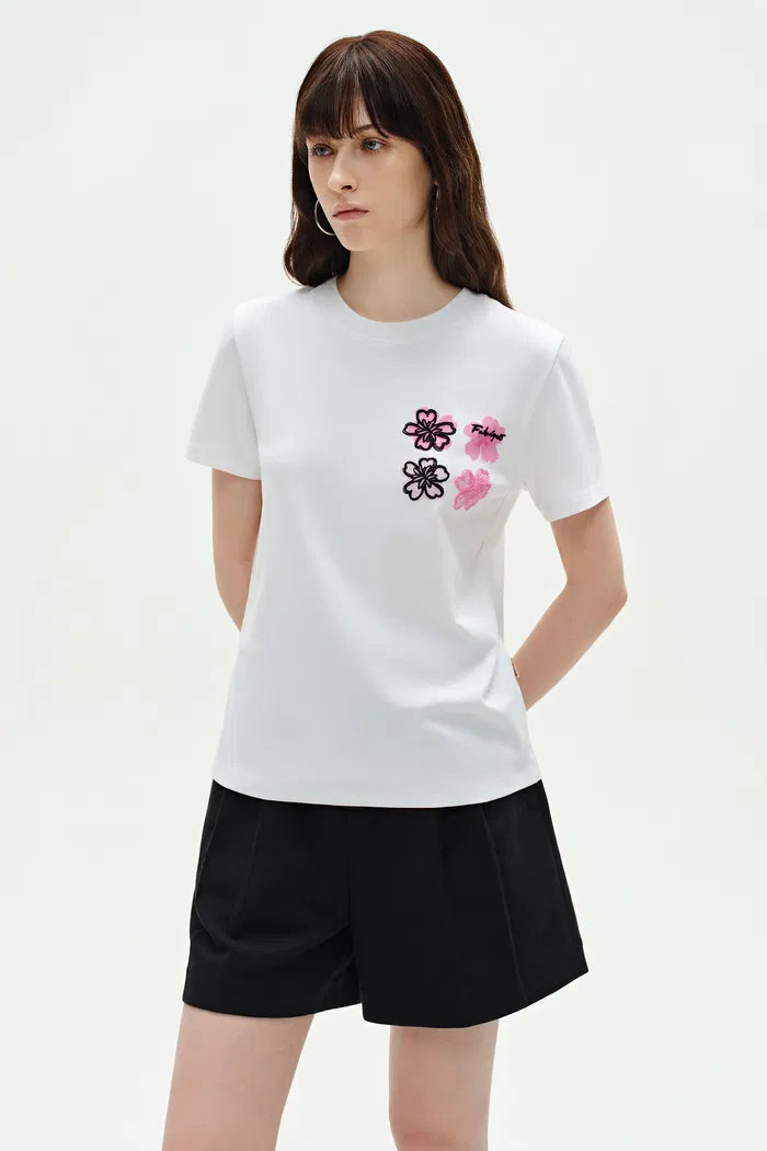 Jardin des Fabriques Printed T-Shirt in Pima Cotton