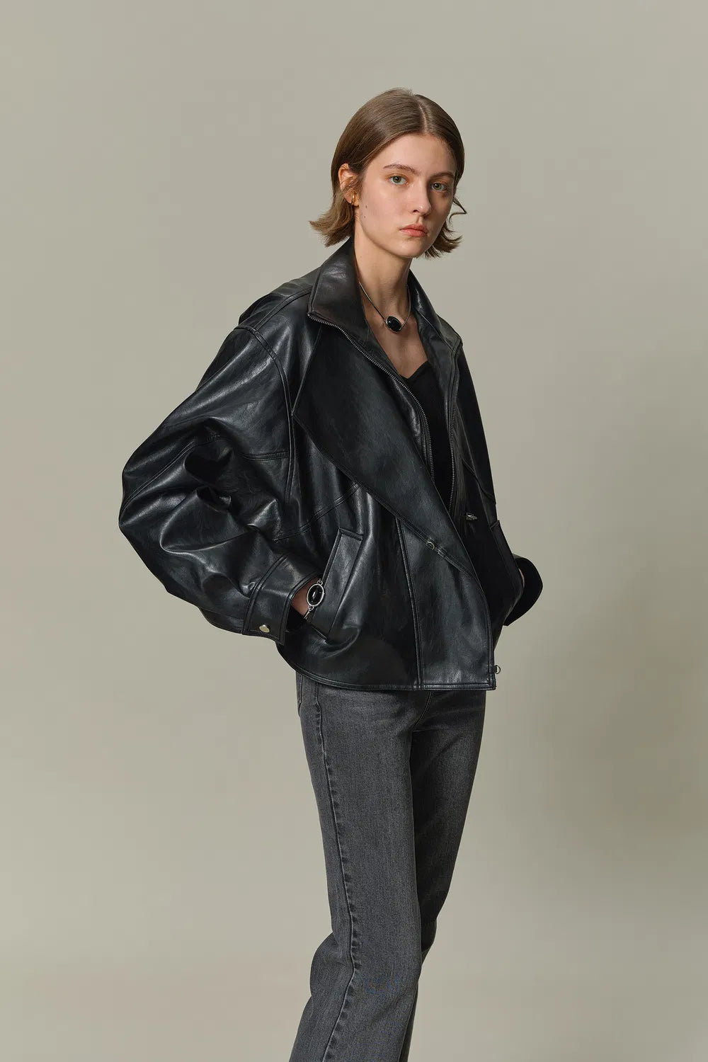 Jany Biker Jacket in Vegan Leather