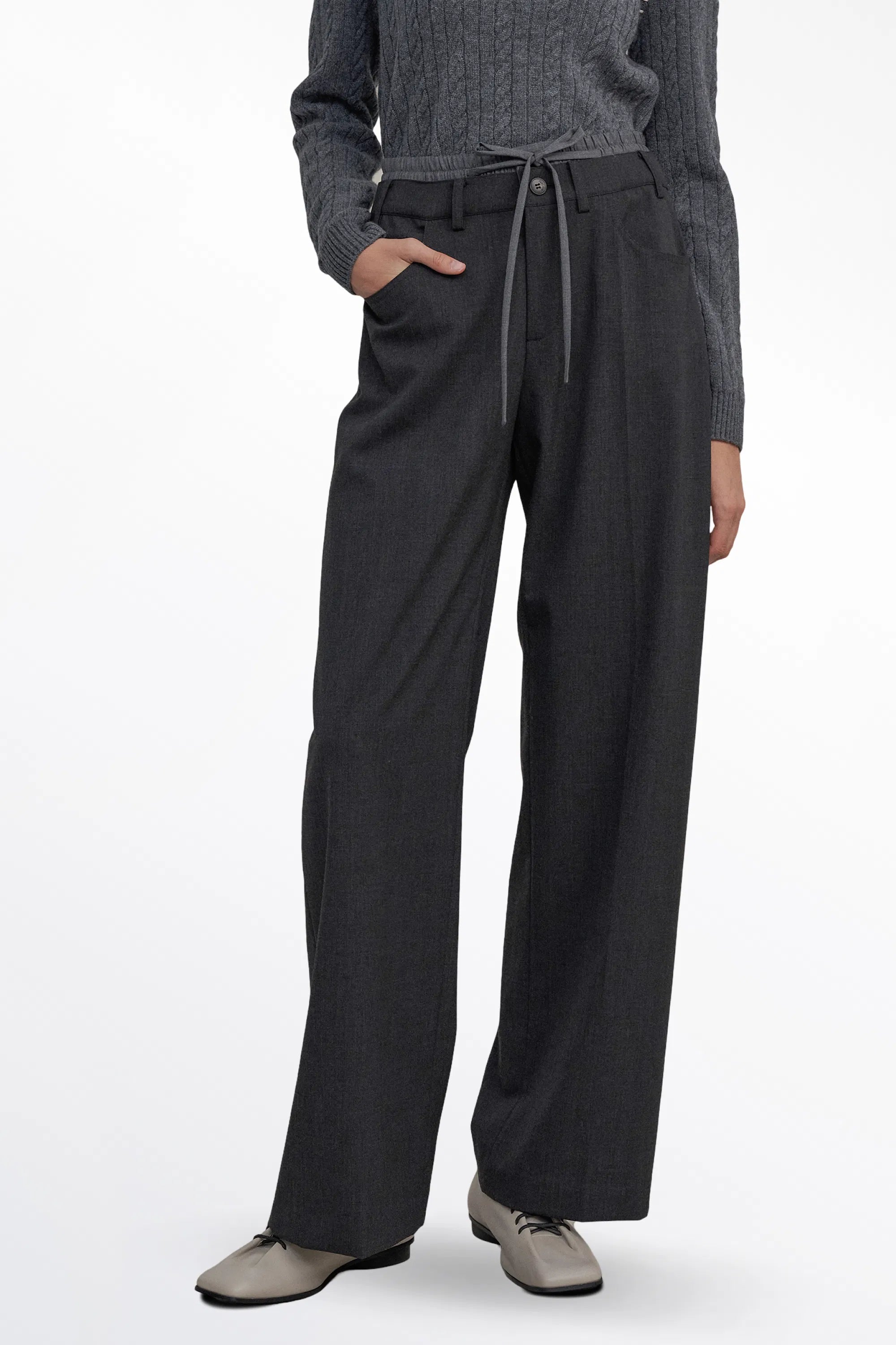 Elena Casual Trousers in Fine Wool