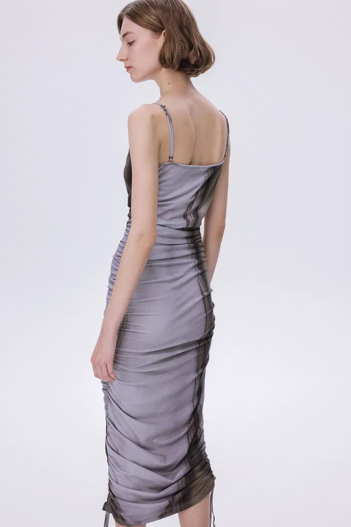 Cali Draped Strap Dress in Cotton Modal Blend