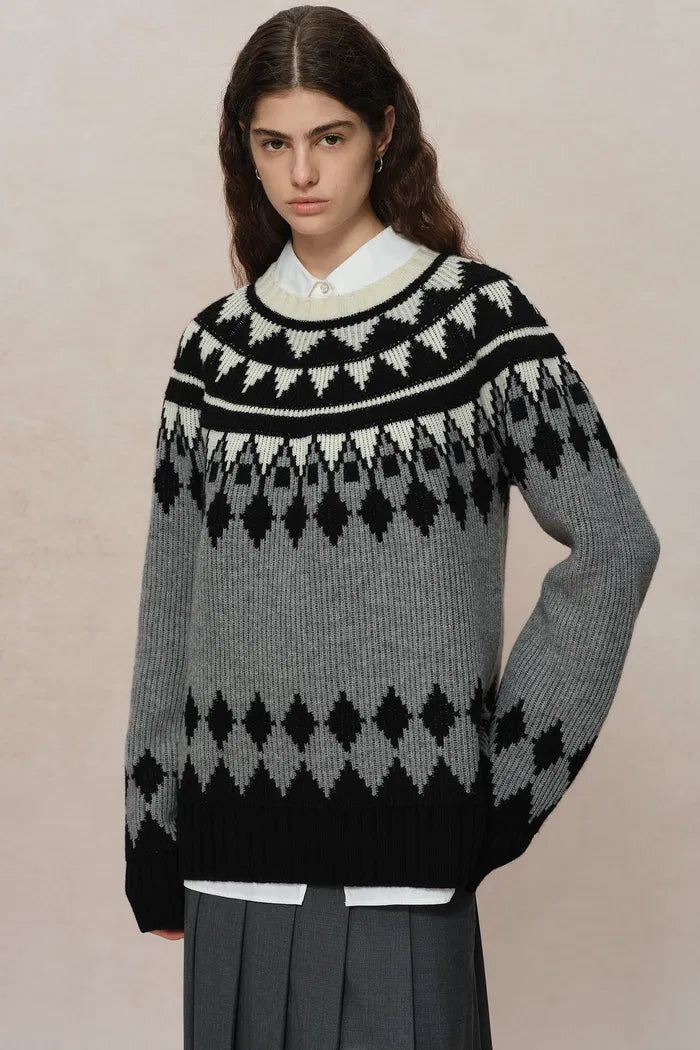 Delphine Fair Isle Knit Sweater