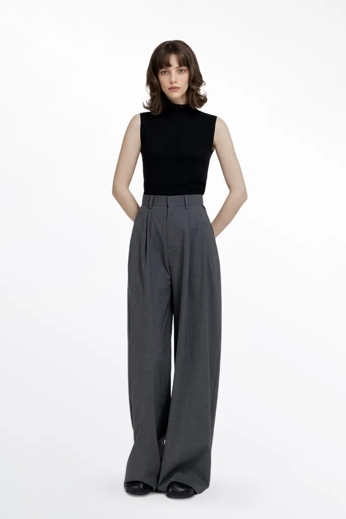 Axel Pleated Pants in Wool Blend