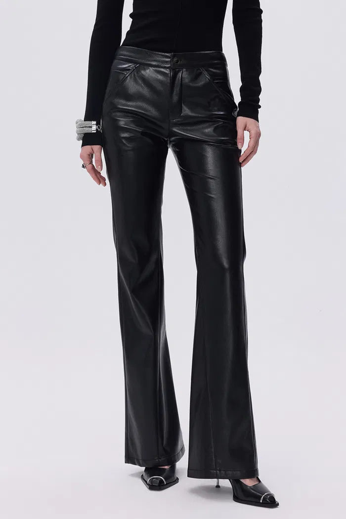 Gal Flare Pants in Vegan Leather