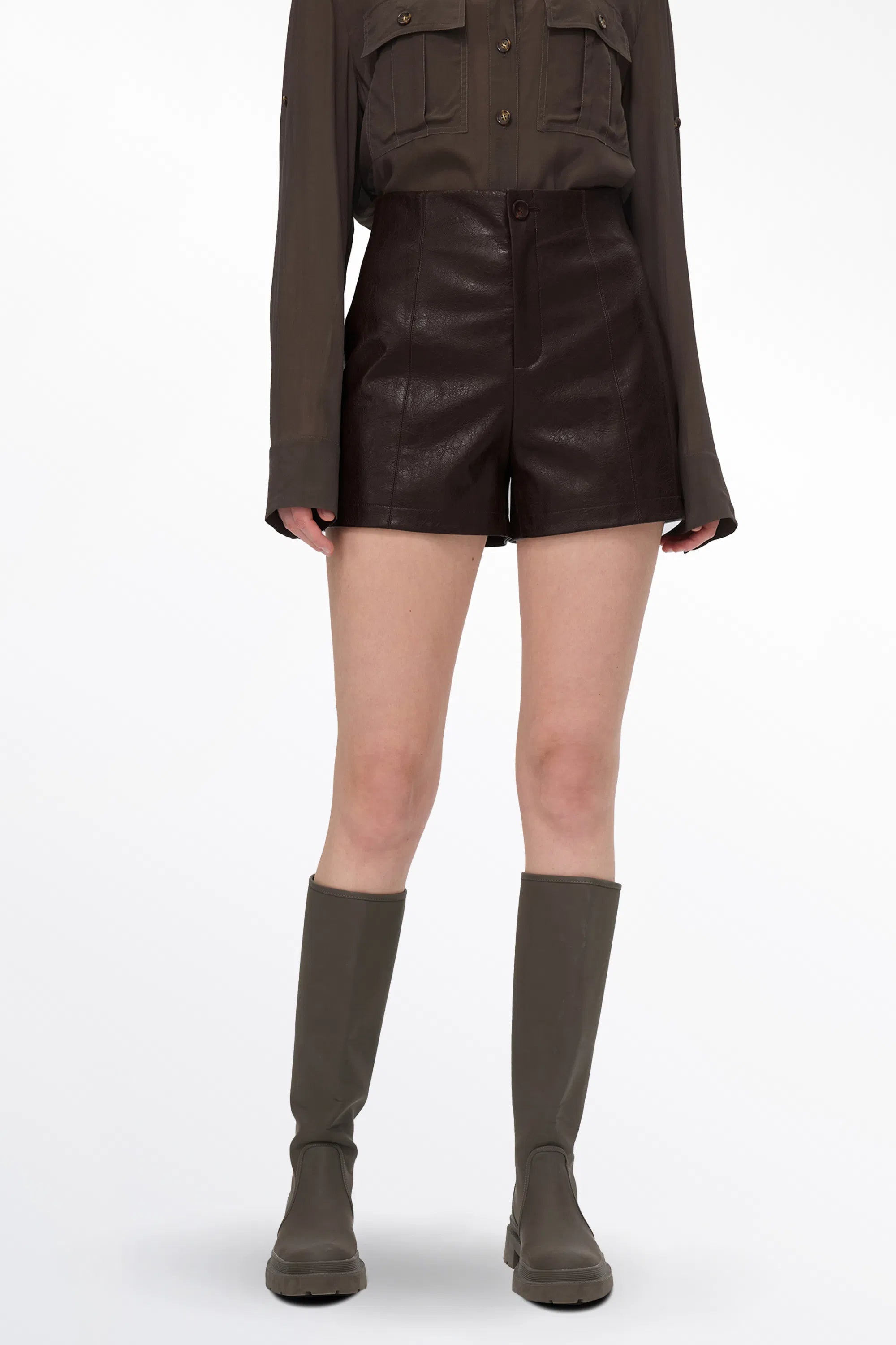 Kaka Vegan Leather Shorts