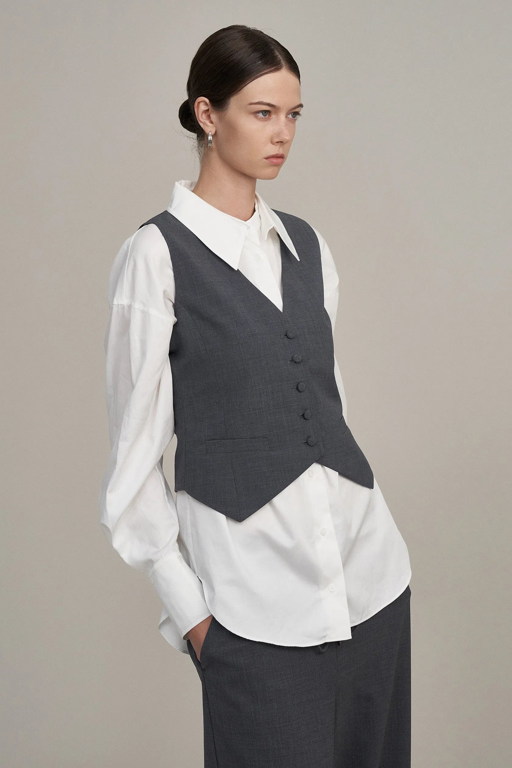 Axel Vest in Wool Blend