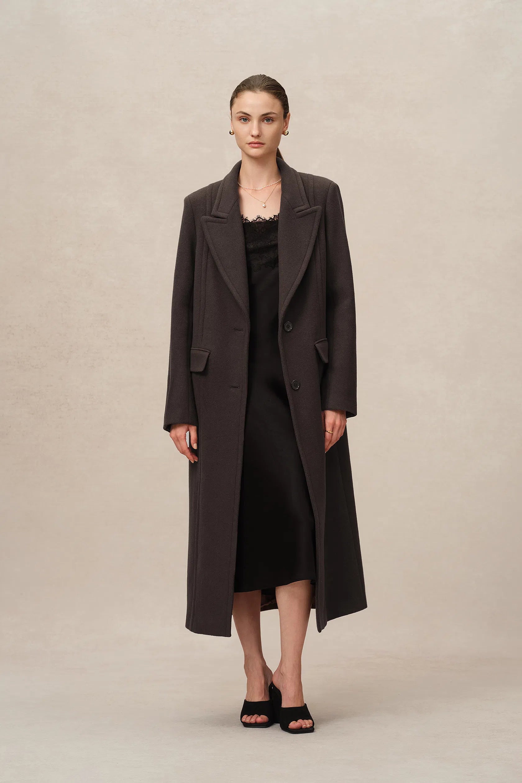 Sylvia Tailored Coat in Cashmere Single-Face Cloth