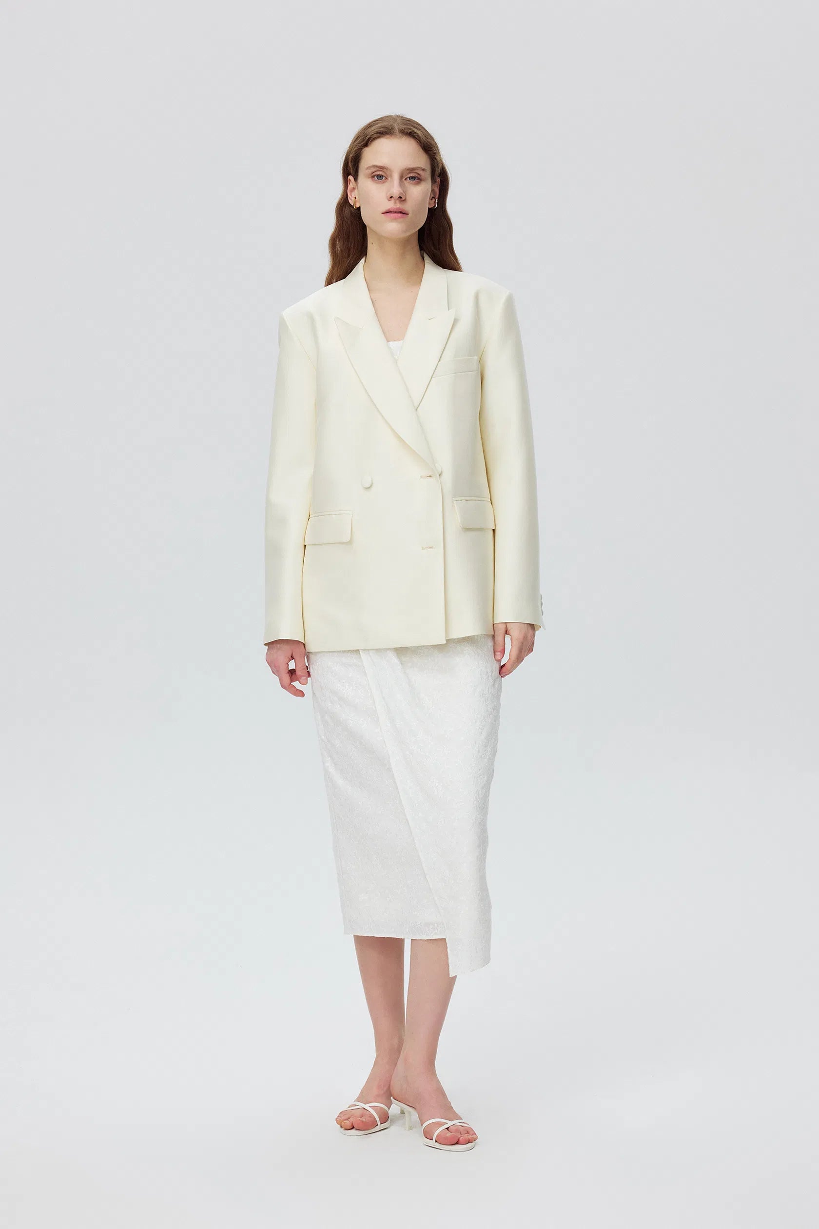 Trai Blazer in Silk Wool Blend