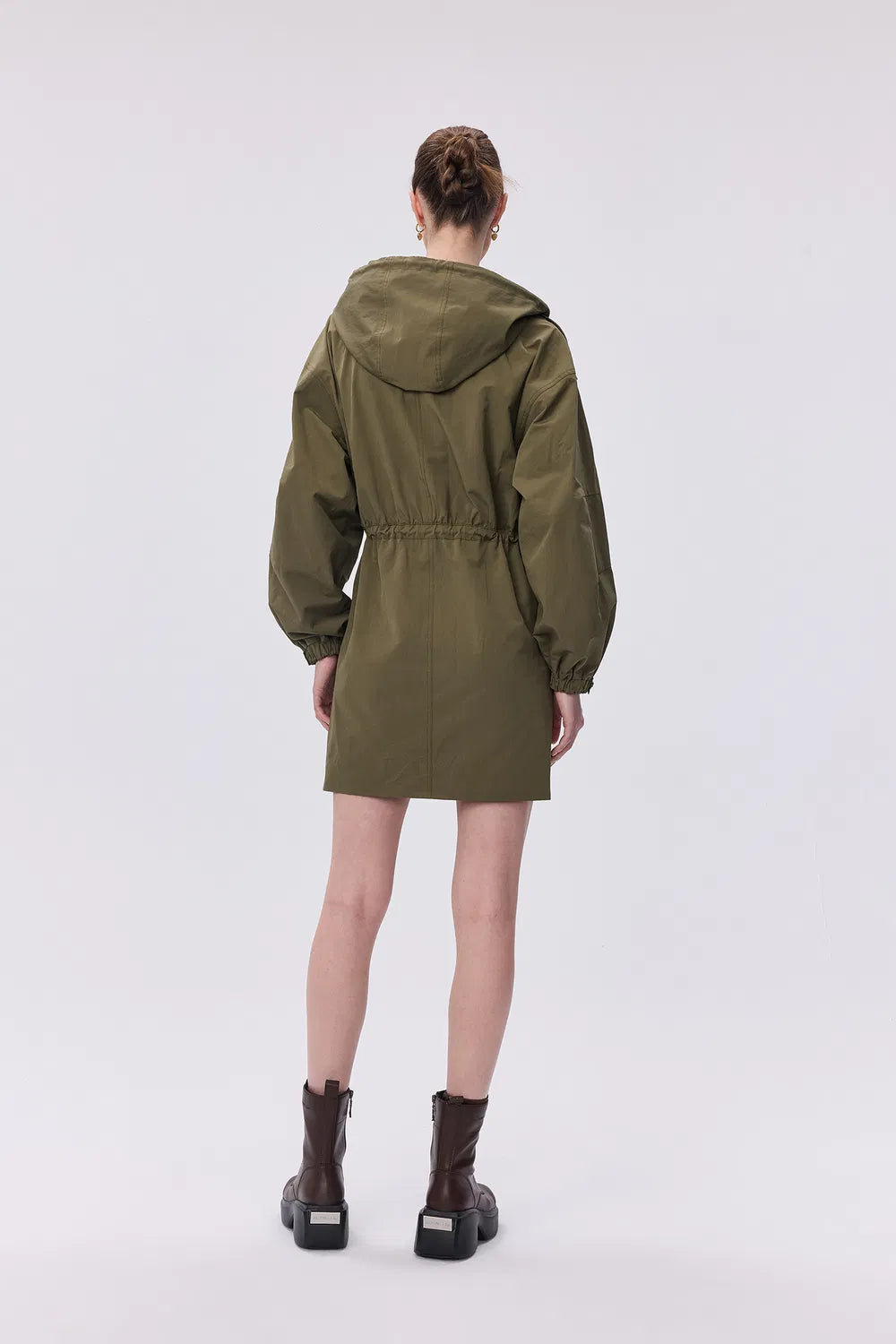 Julie Utility Windbreaker Dress in Cotton Twill