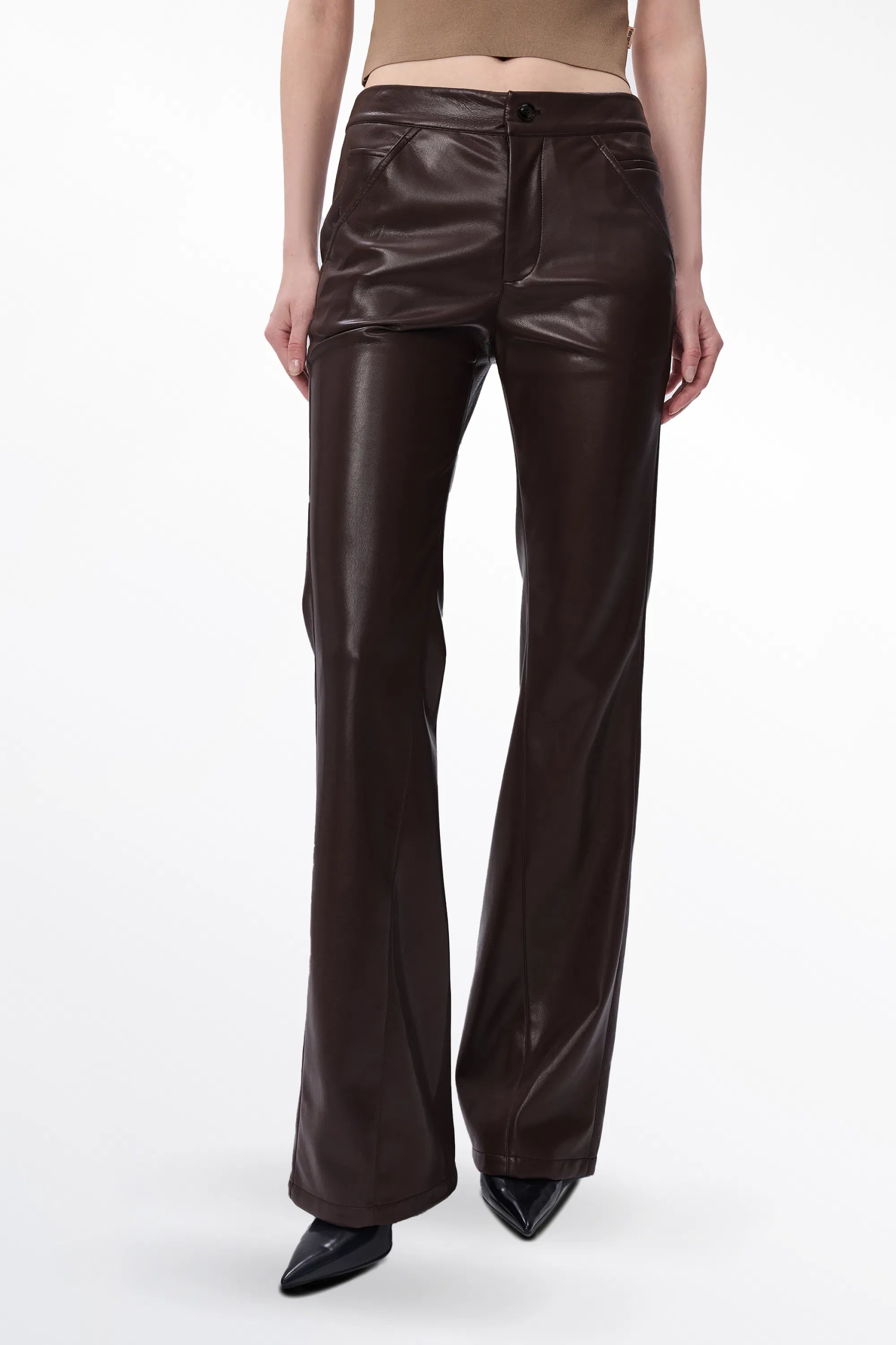 Gal Flare Pants in Vegan Leather