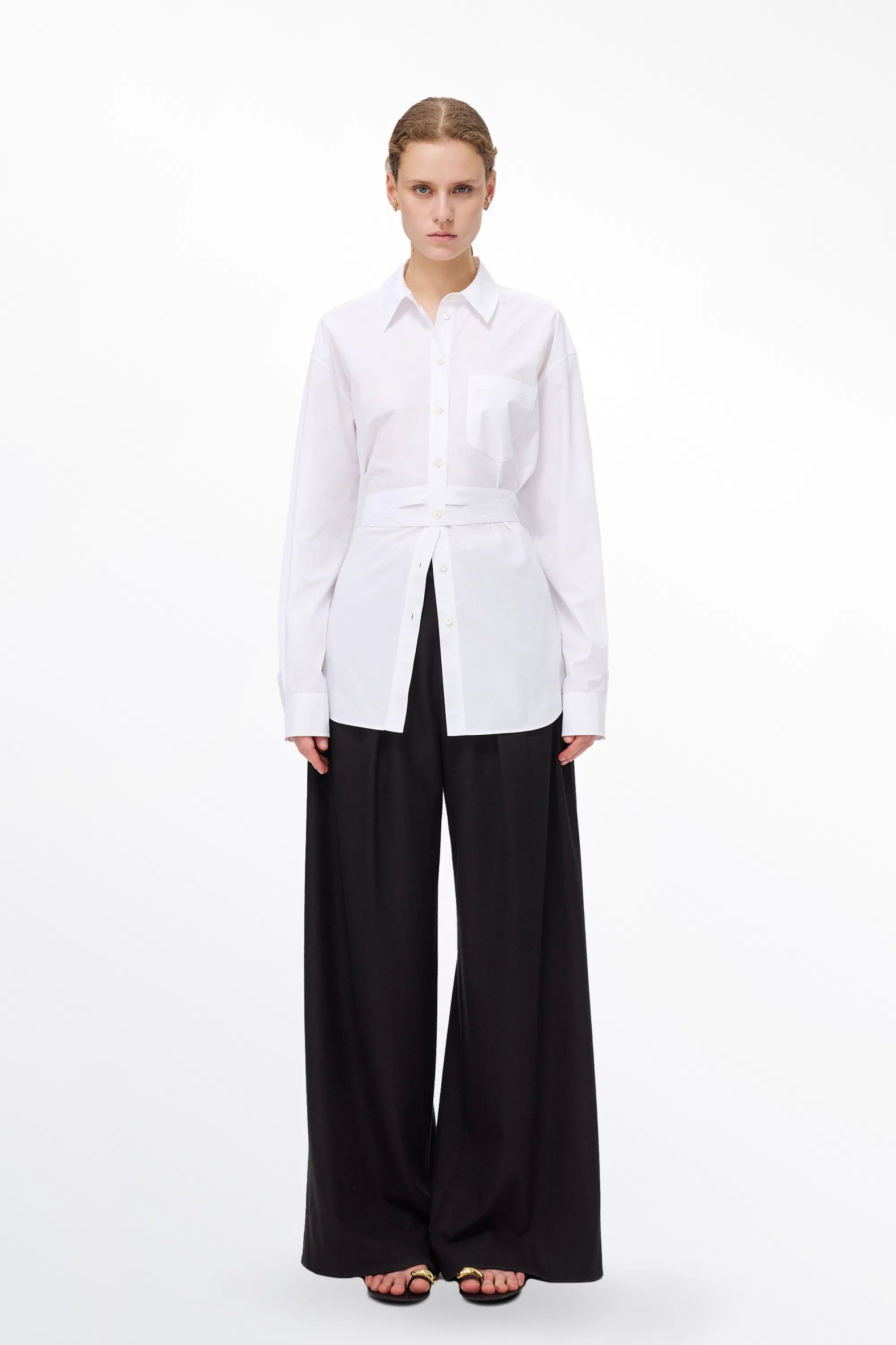 Estelle Cinched Waist Shirt in Cotton