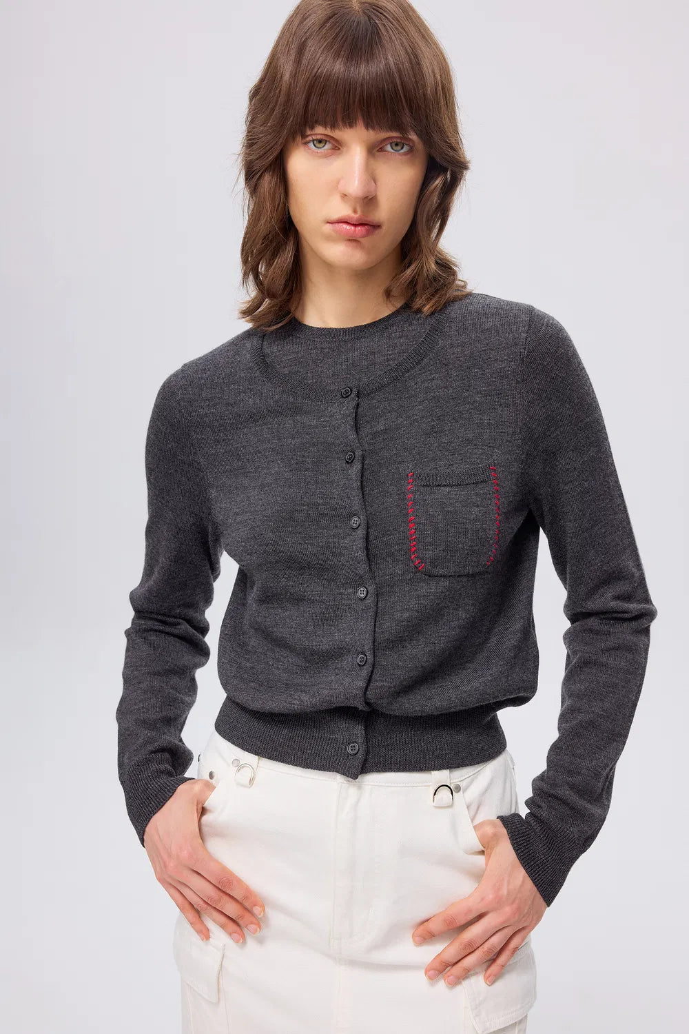 Nika Cardigan and Top Set in Merino Wool Knit