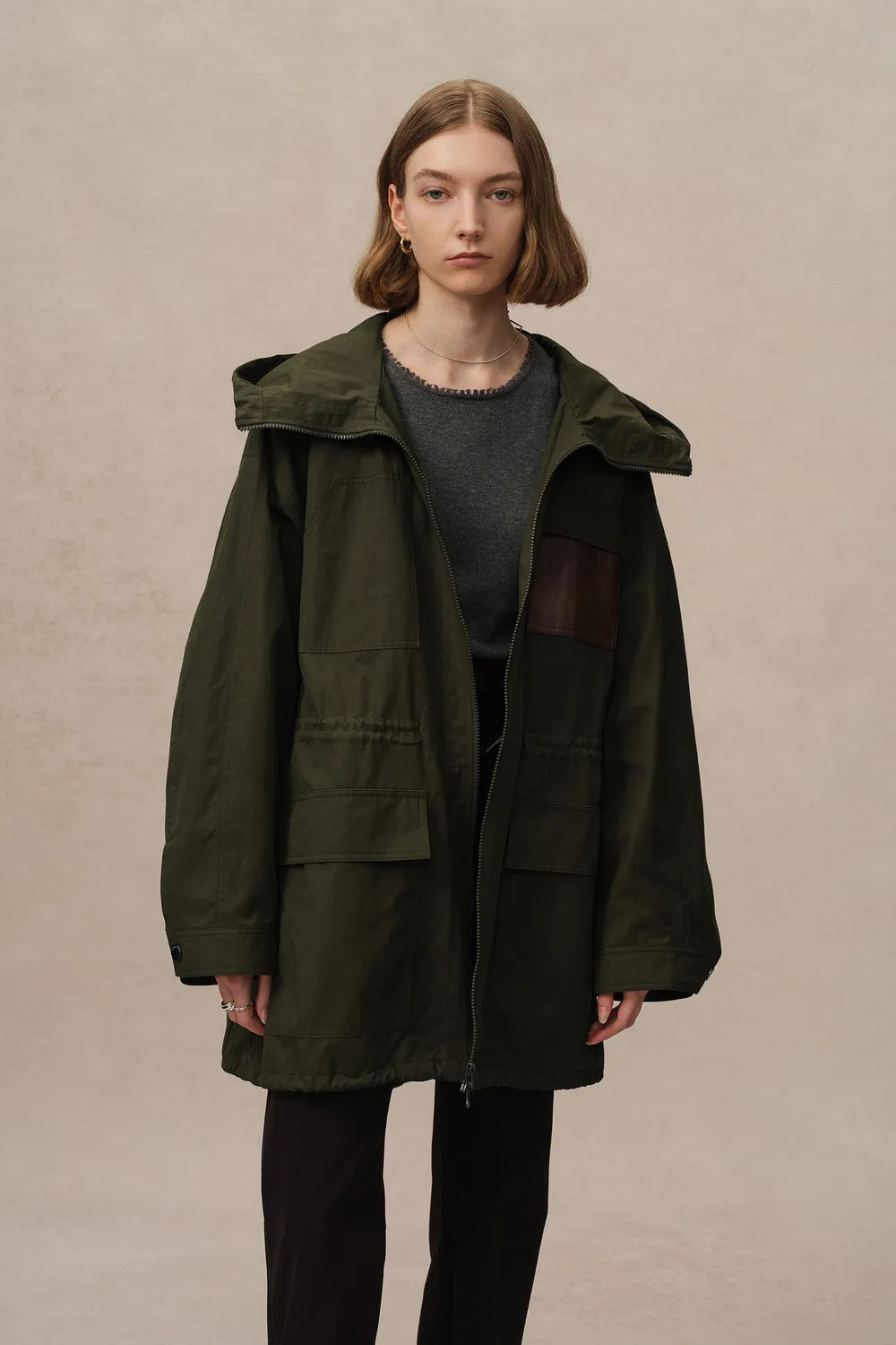 Riddarfjarden Parka in High-Density Cotton Blend