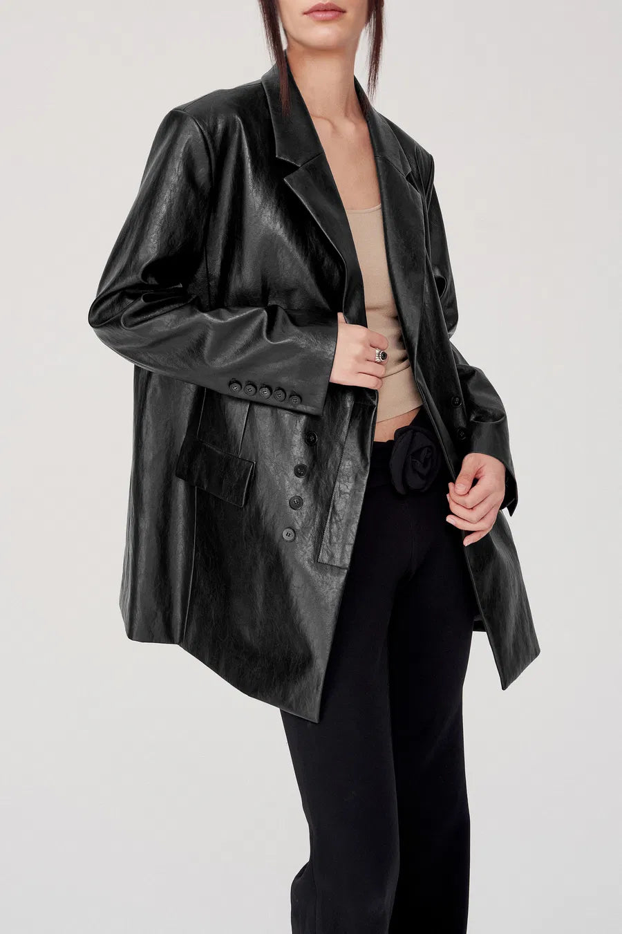 Elena Blazer Jacket in Eco Leather