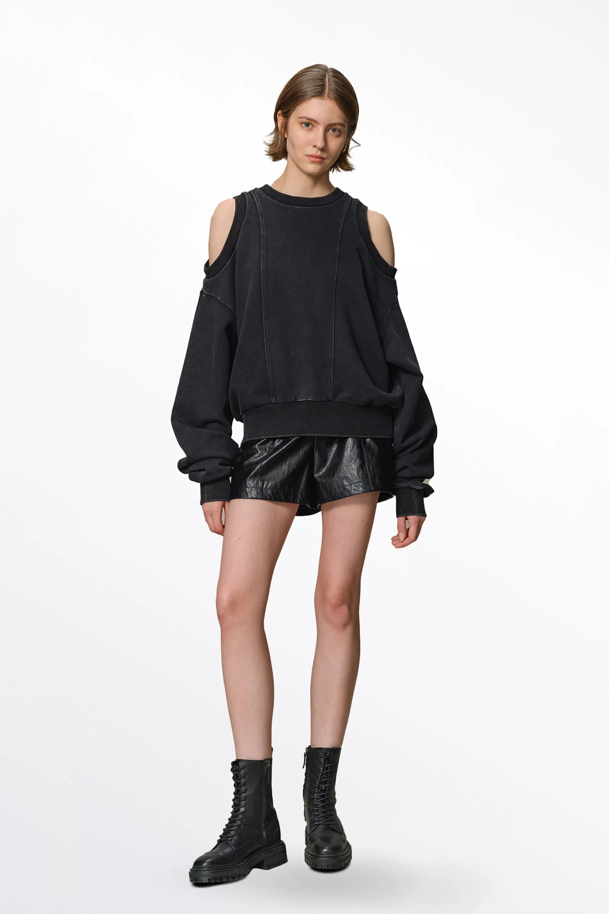 Bailey Off Shoulder Washed Sweatshirt