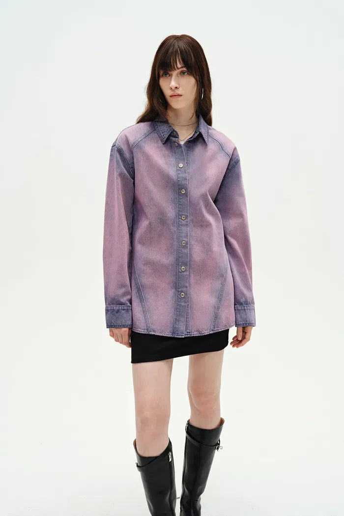 Shay Casual Shirt in Cotton Denim