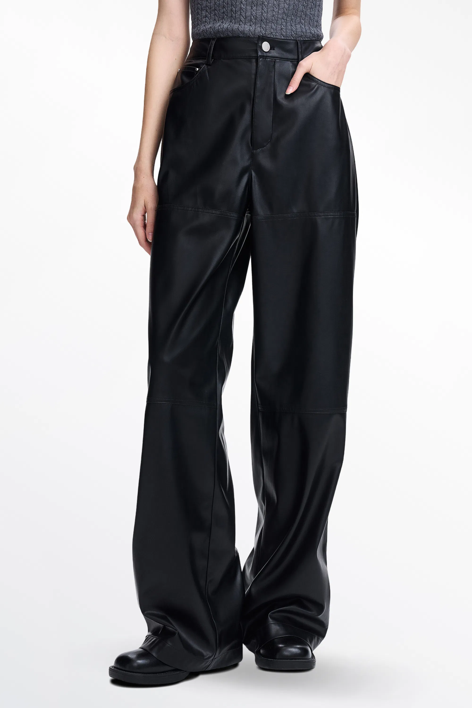 Liz Stitches Eco Leather Pants