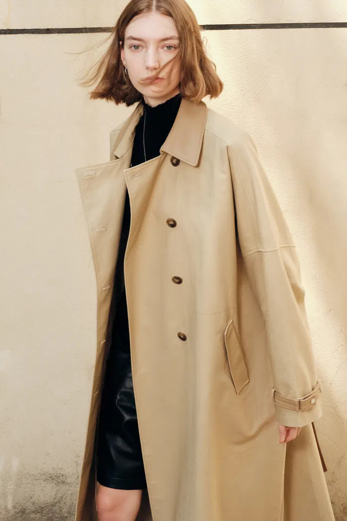 Morrone Belted Trench Coat in Cotton