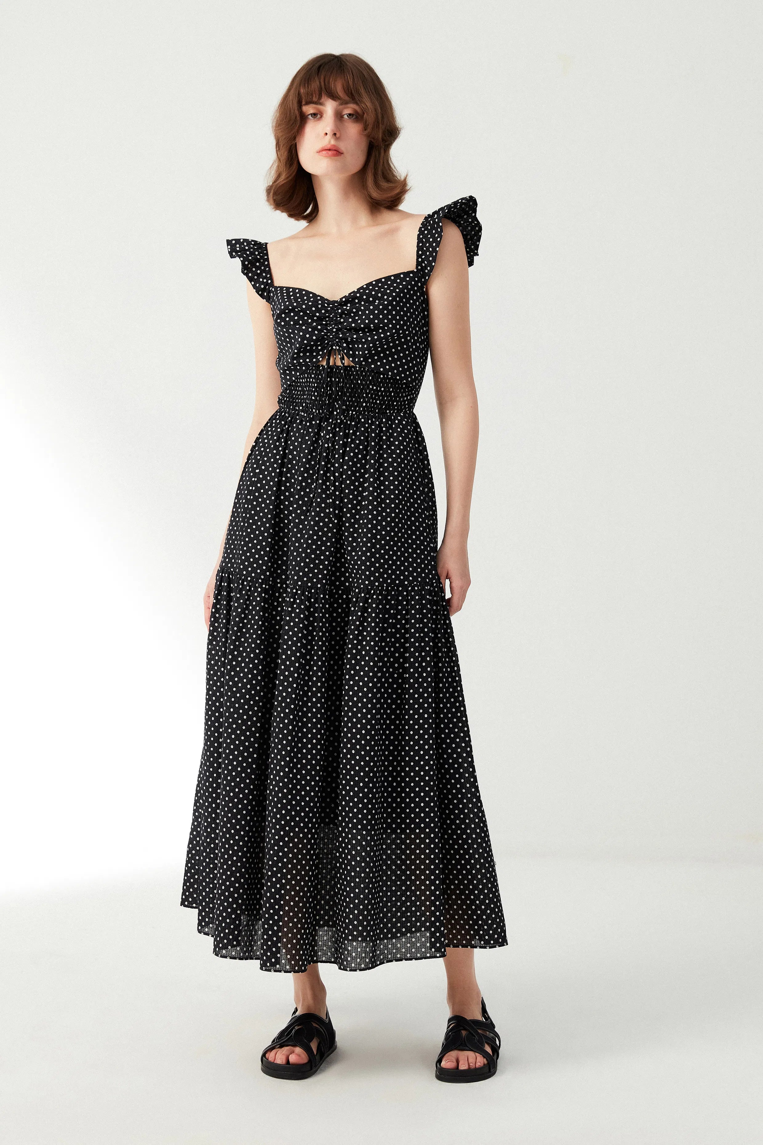 Paula Polka Dot Dress in Cotton