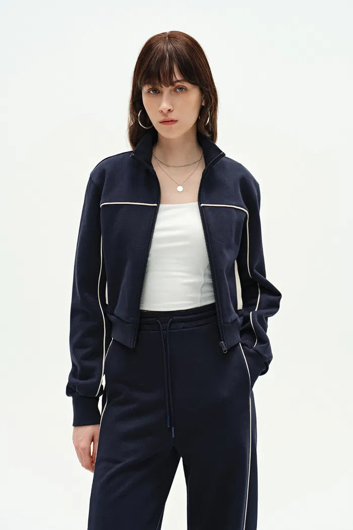 Margot Wind Resistant Cropped Jacket in Cotton Blend