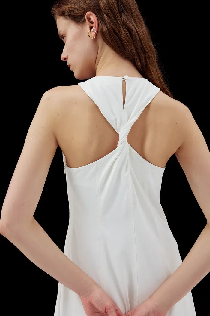 Iris Sculpted Twisted Back Sleeveless Dress