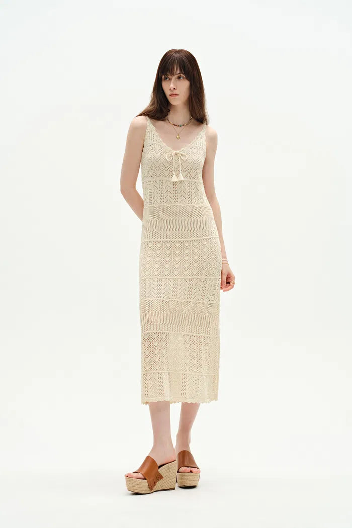 Grazia Sleeveless Top and Skirt Set in Linen Blend Knit