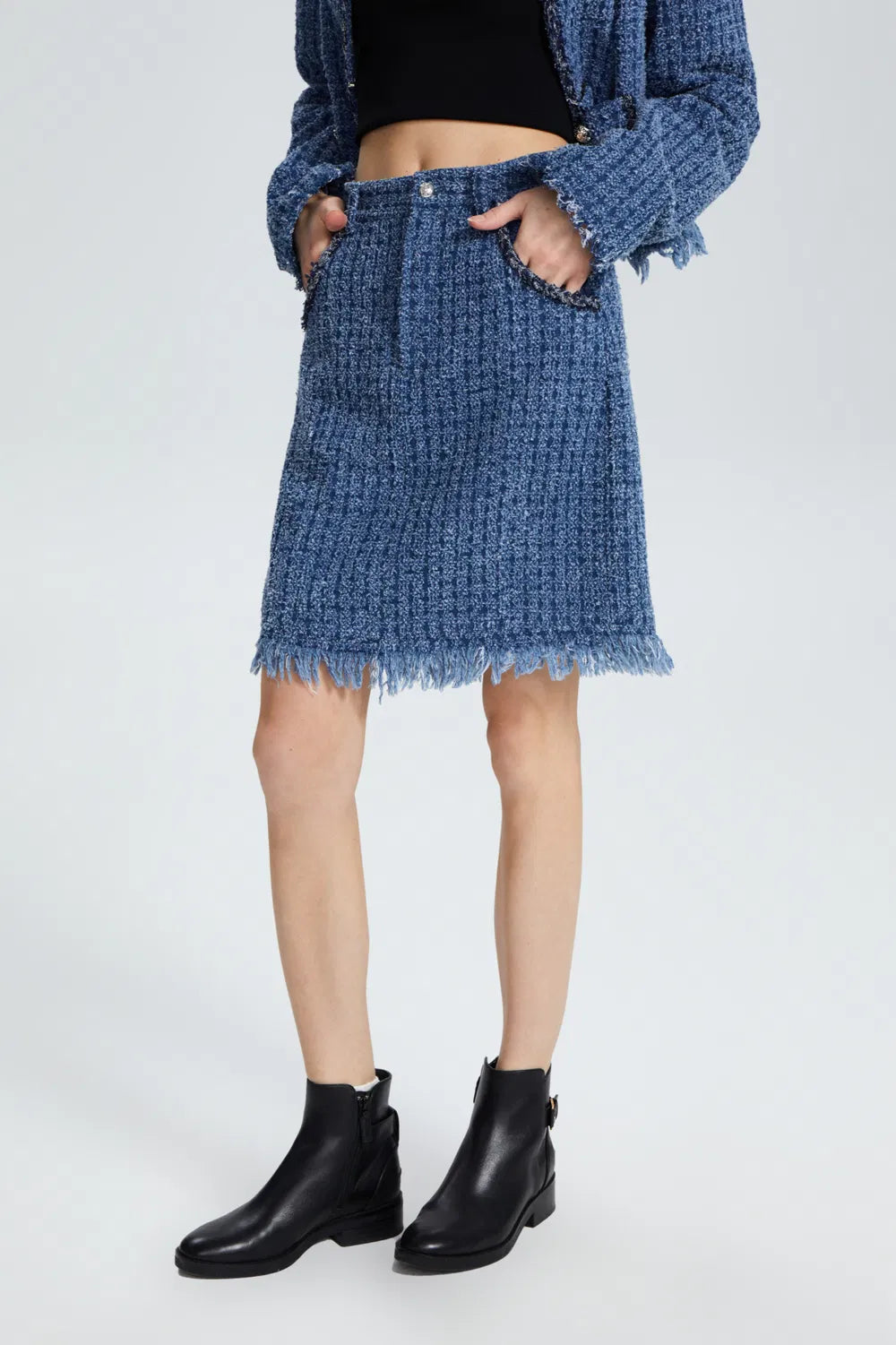 Denise A-Line Skirt in Cotton Denim