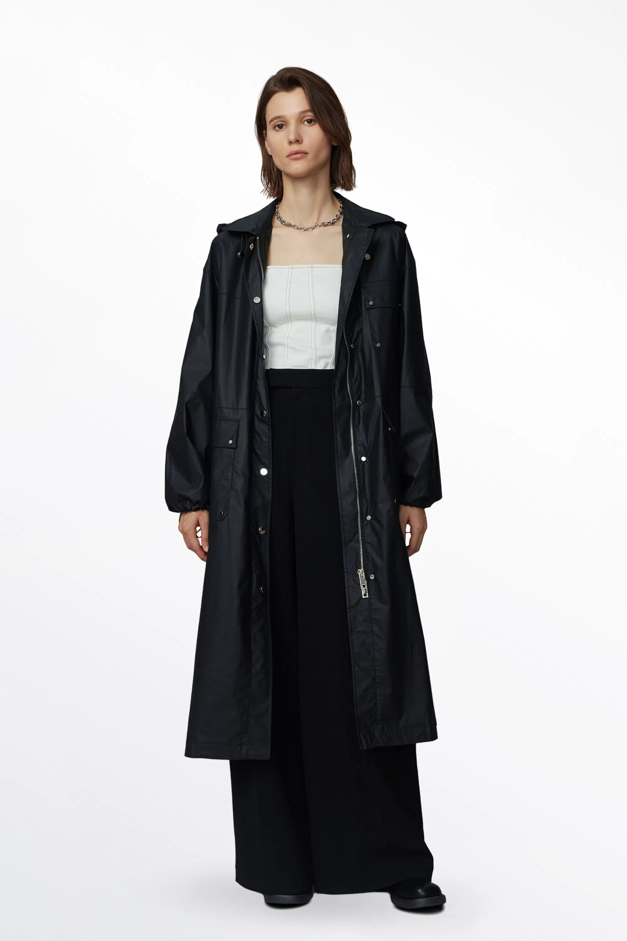 Madeasa Hooded Trench Coat