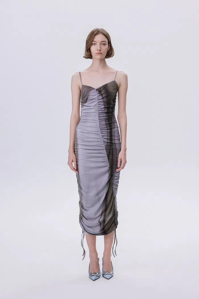 Cali Draped Strap Dress in Cotton Modal Blend