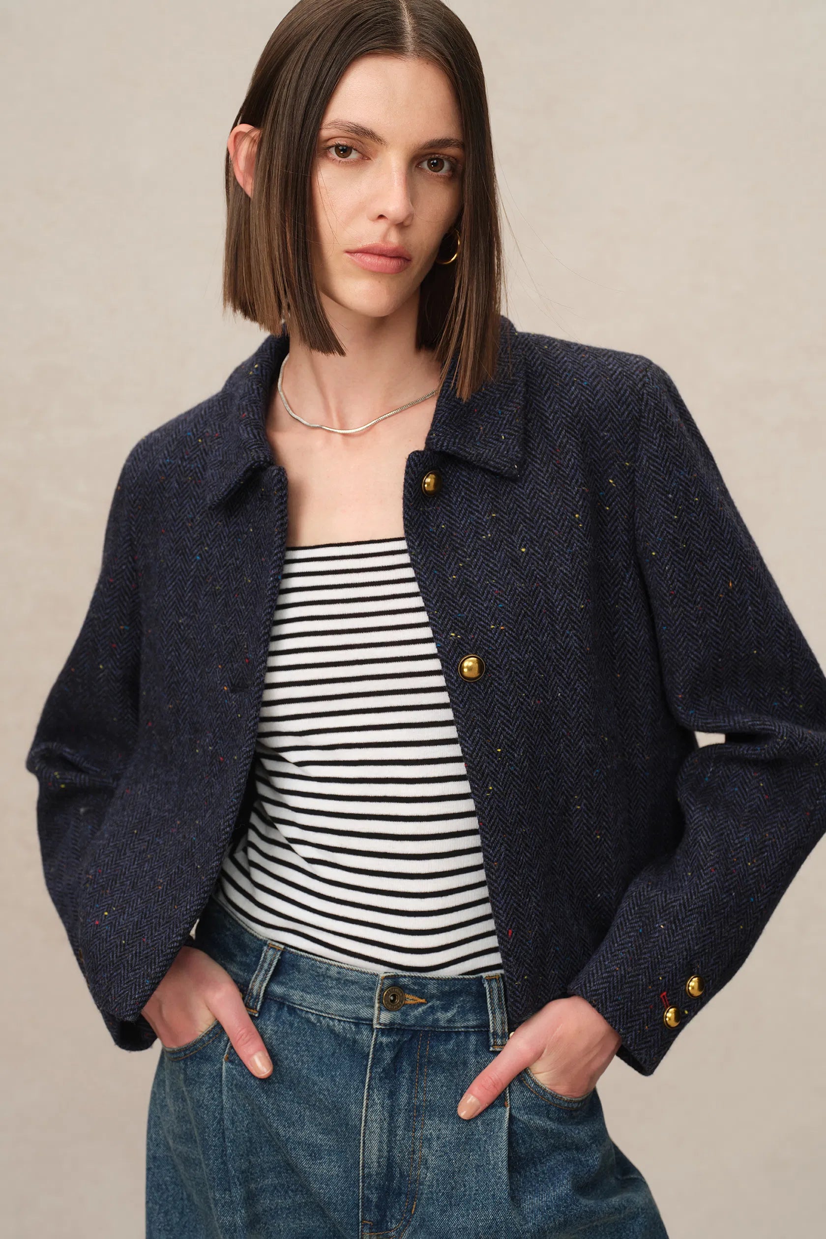 Hailey Herringbone Jacket