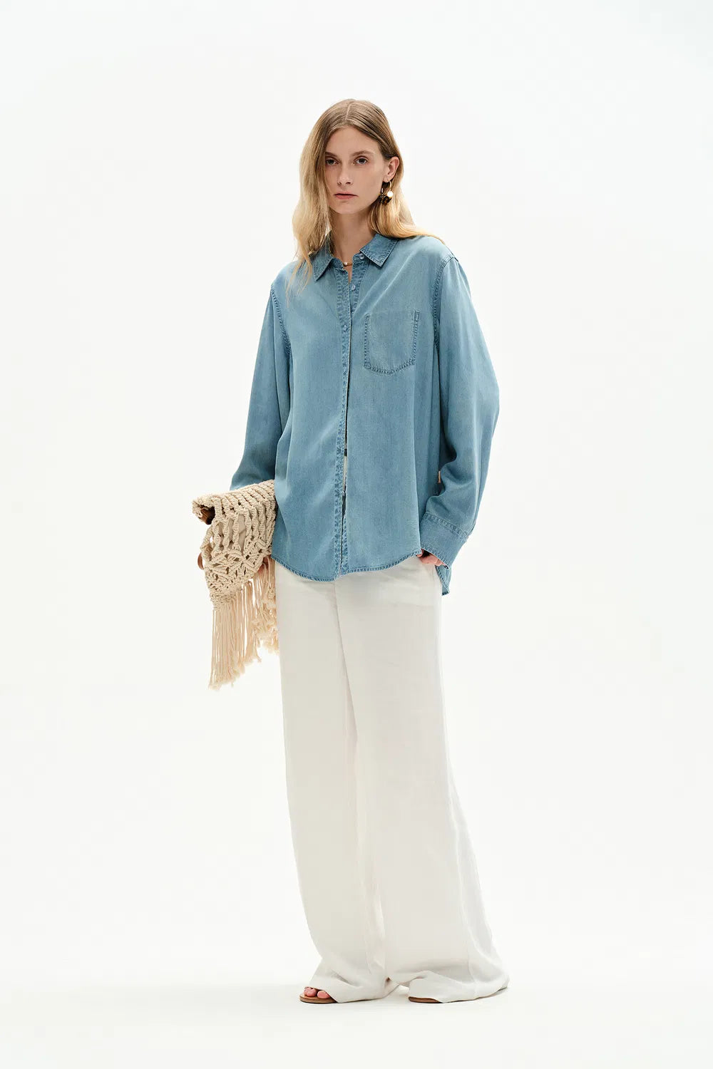 Willo Sky Blue Shirt in Tencel Denim