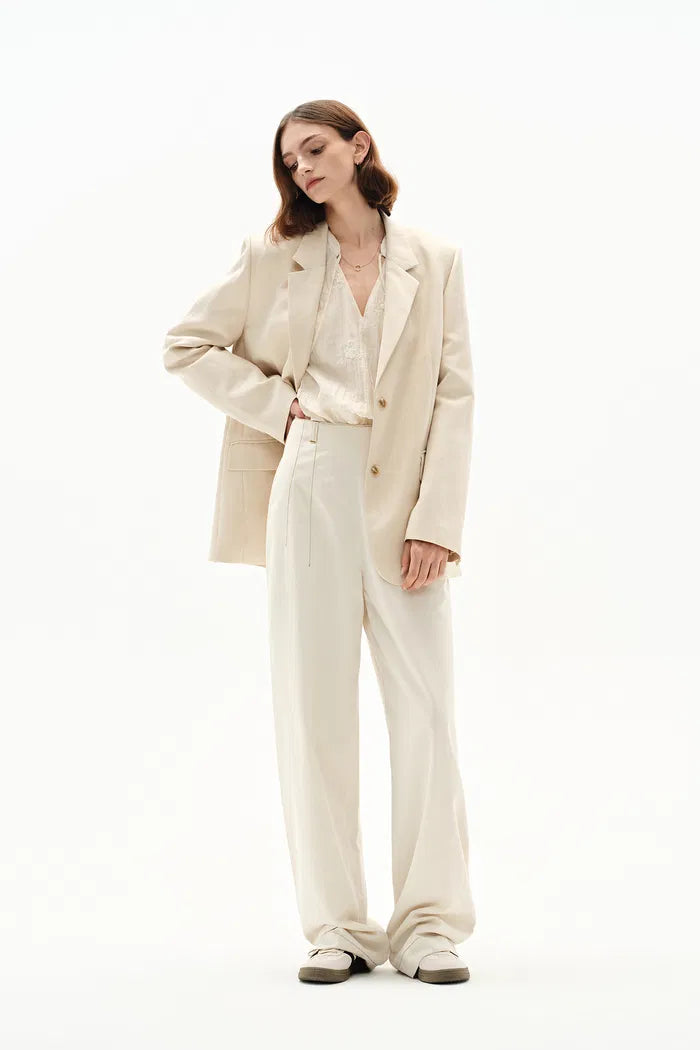 Barra Suit Blazer in Silk Linen