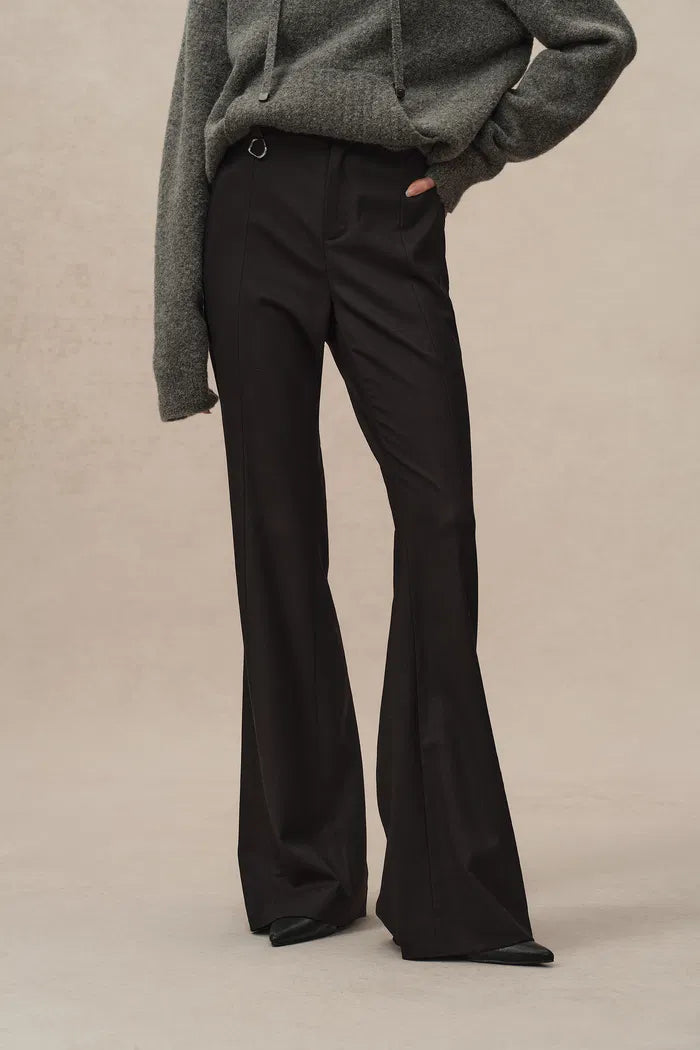 Chance Flared Suit Trousers in Fine Wool