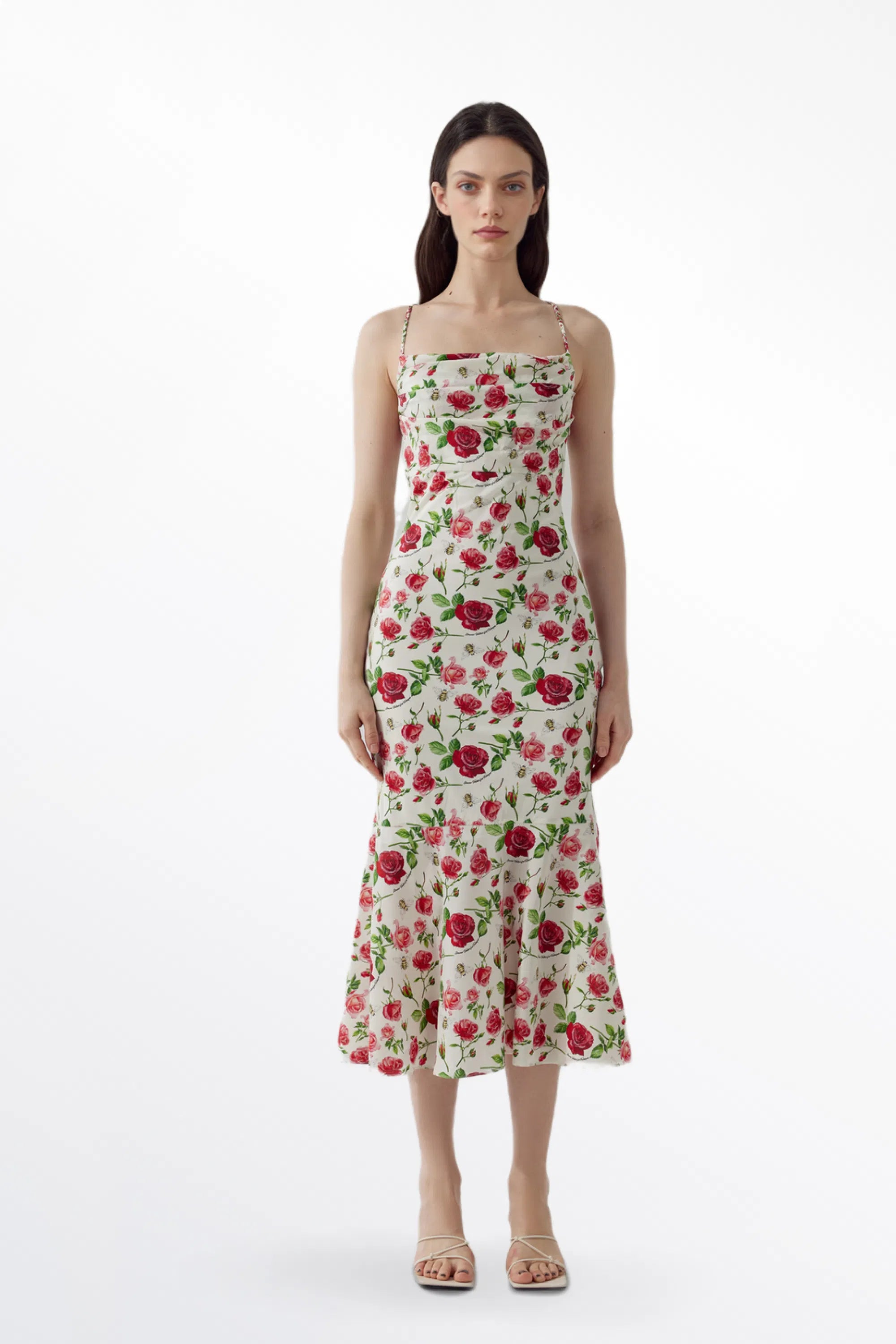 Martina Rosie Maxi Dress in Silk Crepe de Chine