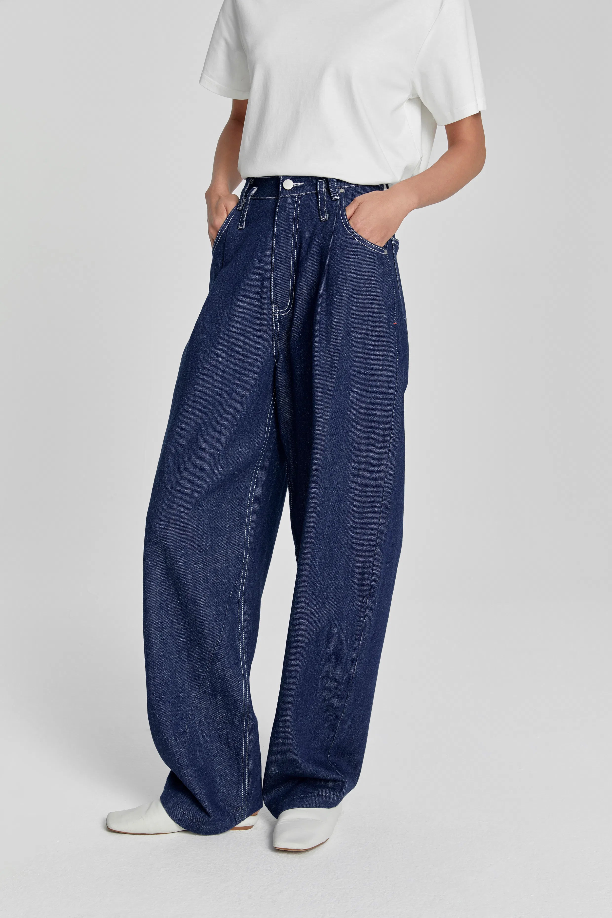 Classiq High-Waisted Denim Jeans in Cotton Blend