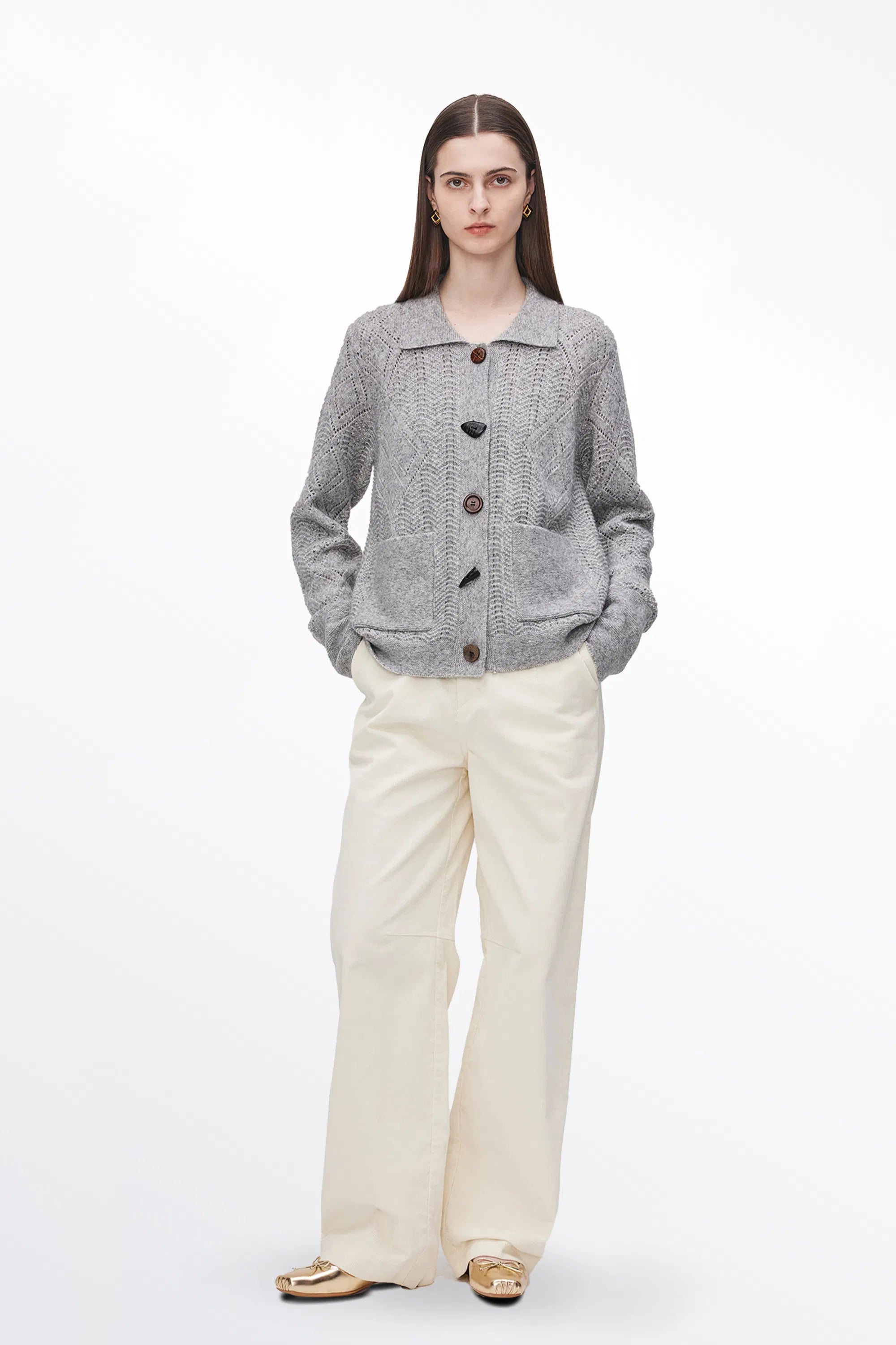 Felicia Cardigan in Wool-Mohair Knit